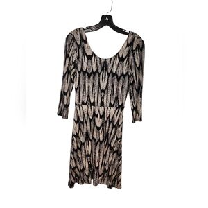 EXPRESS Women's Black/White Animal Print Fit and Flare Dress Size XS